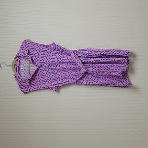 Lulu B Xlarge colorful sleeveless shirt dress with pockets